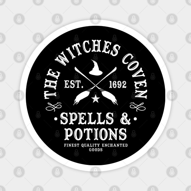 Wiccan Occult Witchcraft Witches Coven Spells & Potions Magnet by ShirtFace